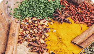 Vibrant fresh spices
